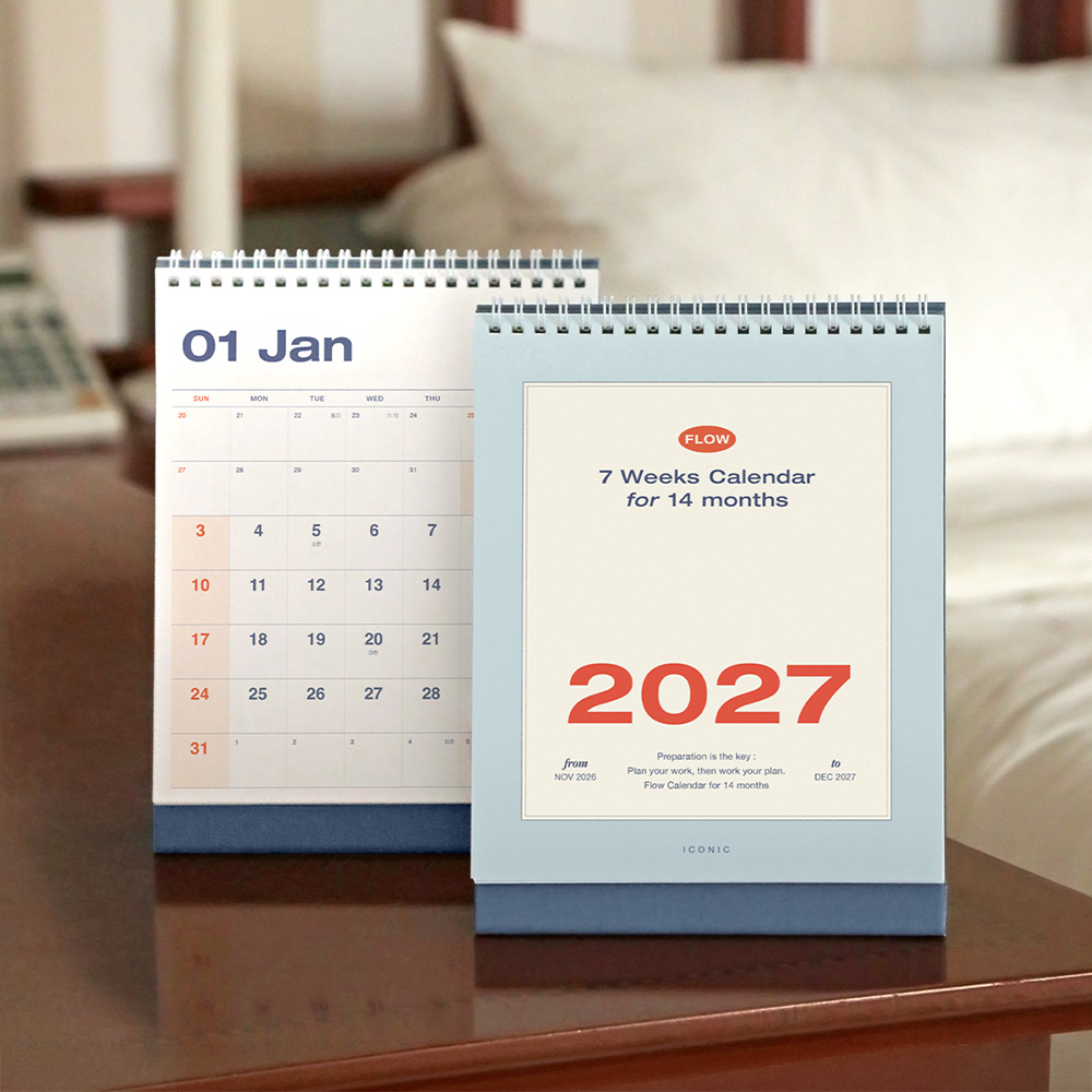 2027년 3개월 탁상달력 27년 스케줄달력 2027 데스크캘린더 이미지 7