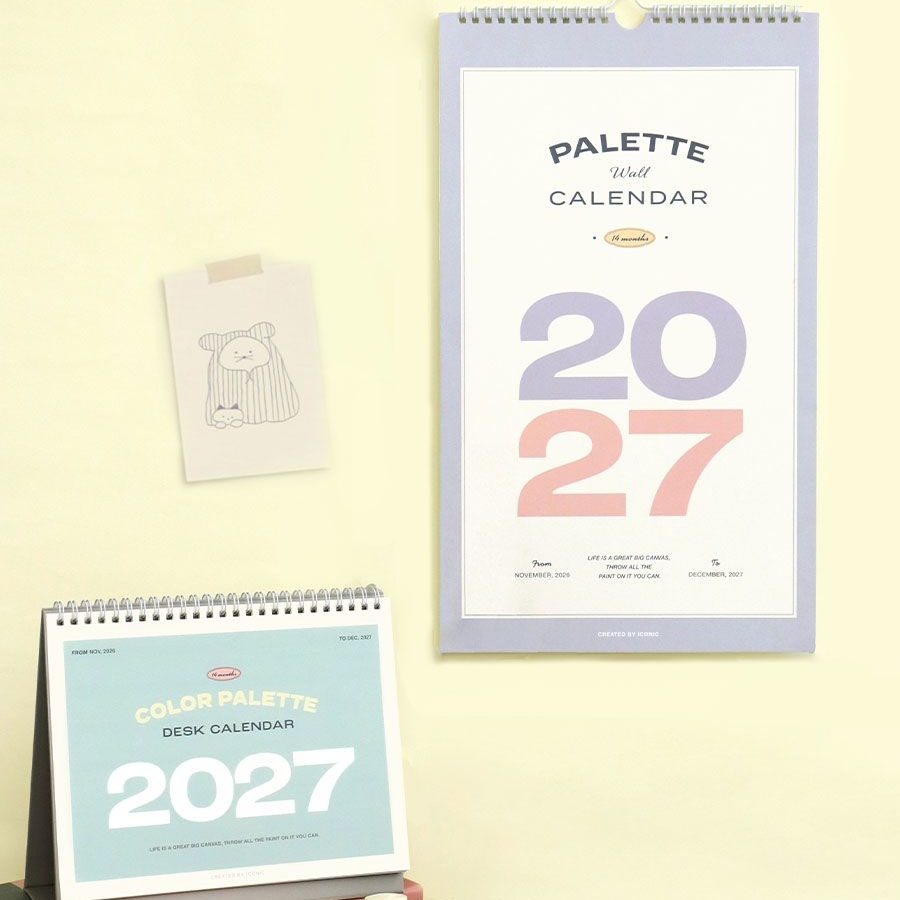 2027년 벽걸이 달력 27년 벽달력 감성 인테리어 스프링 캘린더 2027 - 상세 이미지 3