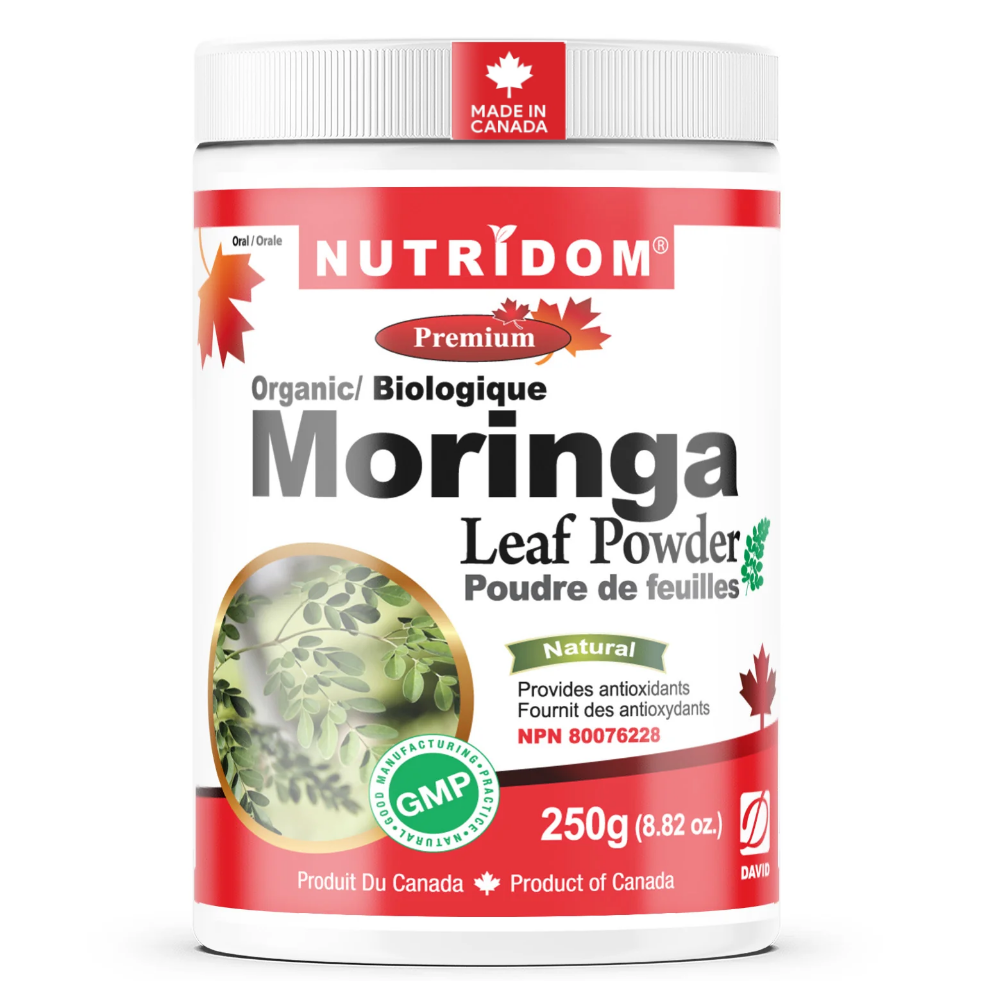 뉴트리돔 유기농 모링가잎 4배농축 분말 파우더 천연 비타민미네랄 250g, 1개 - 상품 이미지