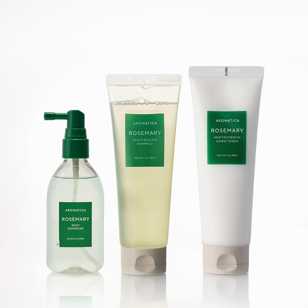 아로마티카 로즈마리헤어케어 - 로즈마리 샴푸 & 로즈마리 토닉 100ML & 컨디셔너 180ML 3종 세트 - 메인 이미지