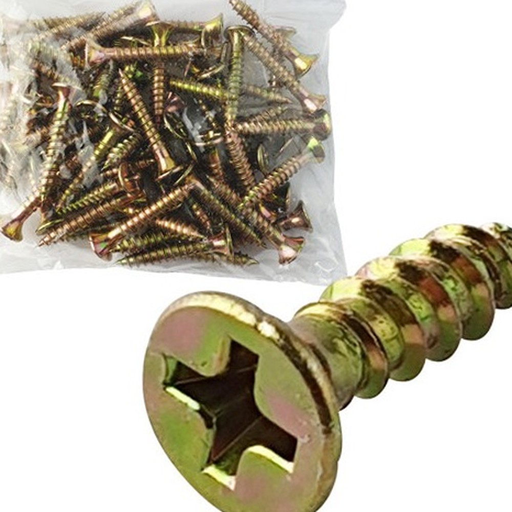 천연색가구조립목공피스 고정력강화DIY작업목공나사 풀림방지목재나사 3.5mm - 메인 이미지