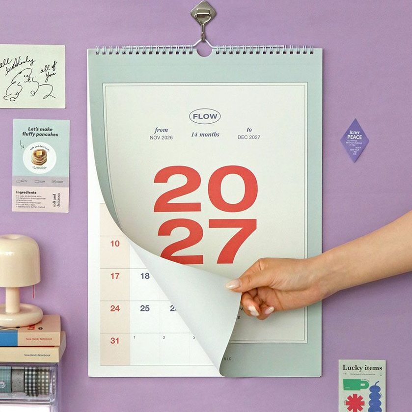 2027년 벽걸이달력 대형 27년 심플 모던 월 캘린더 2027 큰달력 플로우 A3, 1개 이미지 7