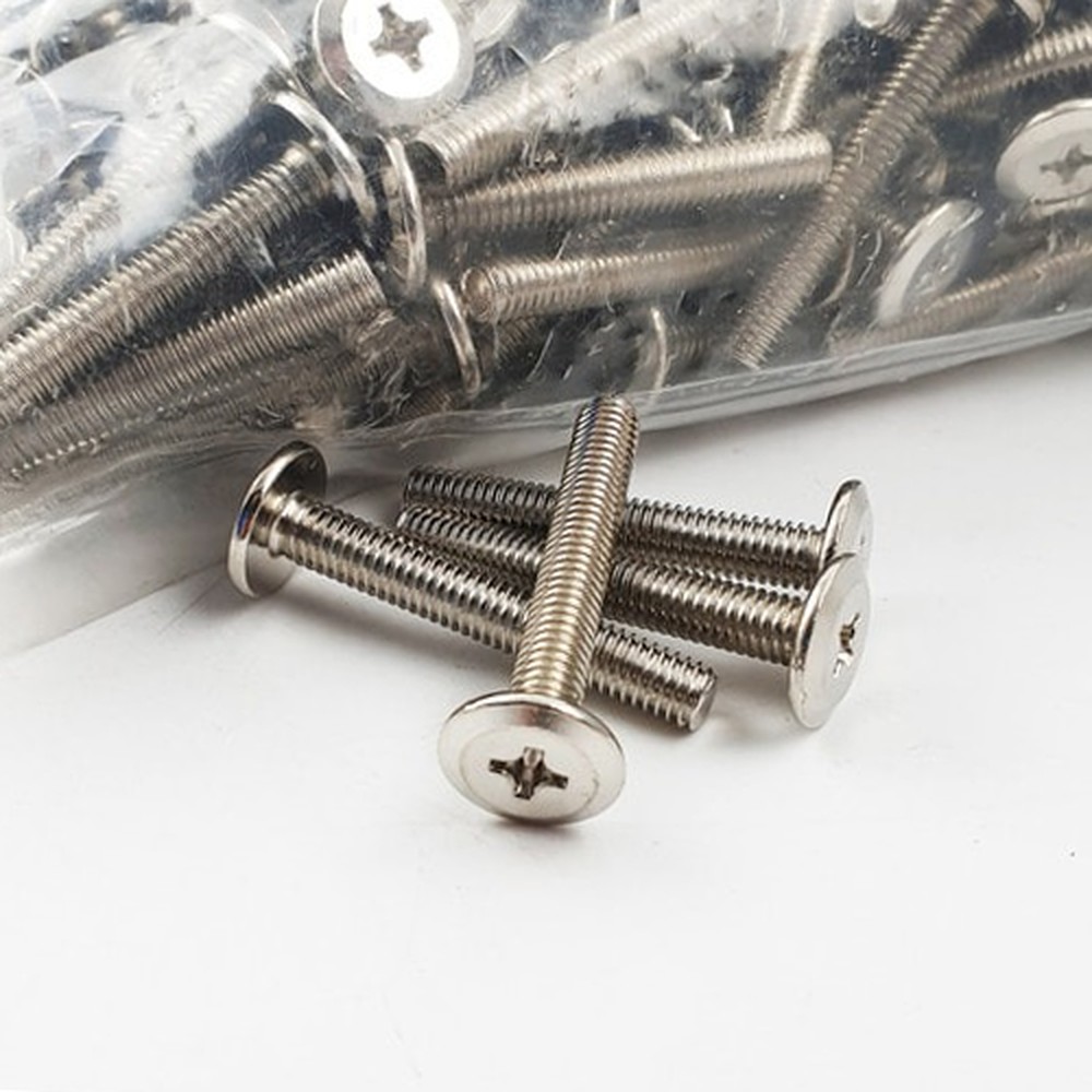 높은유지력목재고정 니켈도금연결볼트 다이캐스팅가구조립체결볼트 6mm 6x50 - 상품 이미지