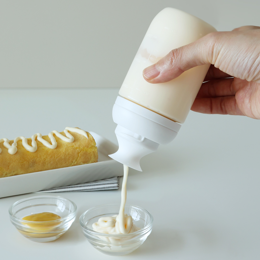퓨어 실리콘 다용도 양념통 160ml 4P세트(소스통 소금통 브러쉬 오일병) 소분 소스용기 이미지 6