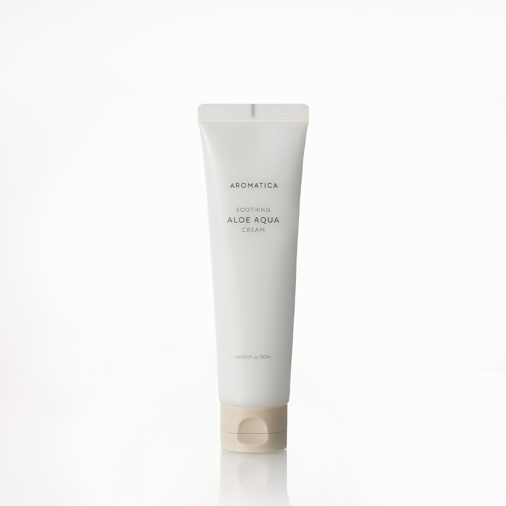 아로마티카 수딩 알로에 아쿠아 크림 150ML 피부 진정 보습 무색소 수분크림 - 메인 이미지