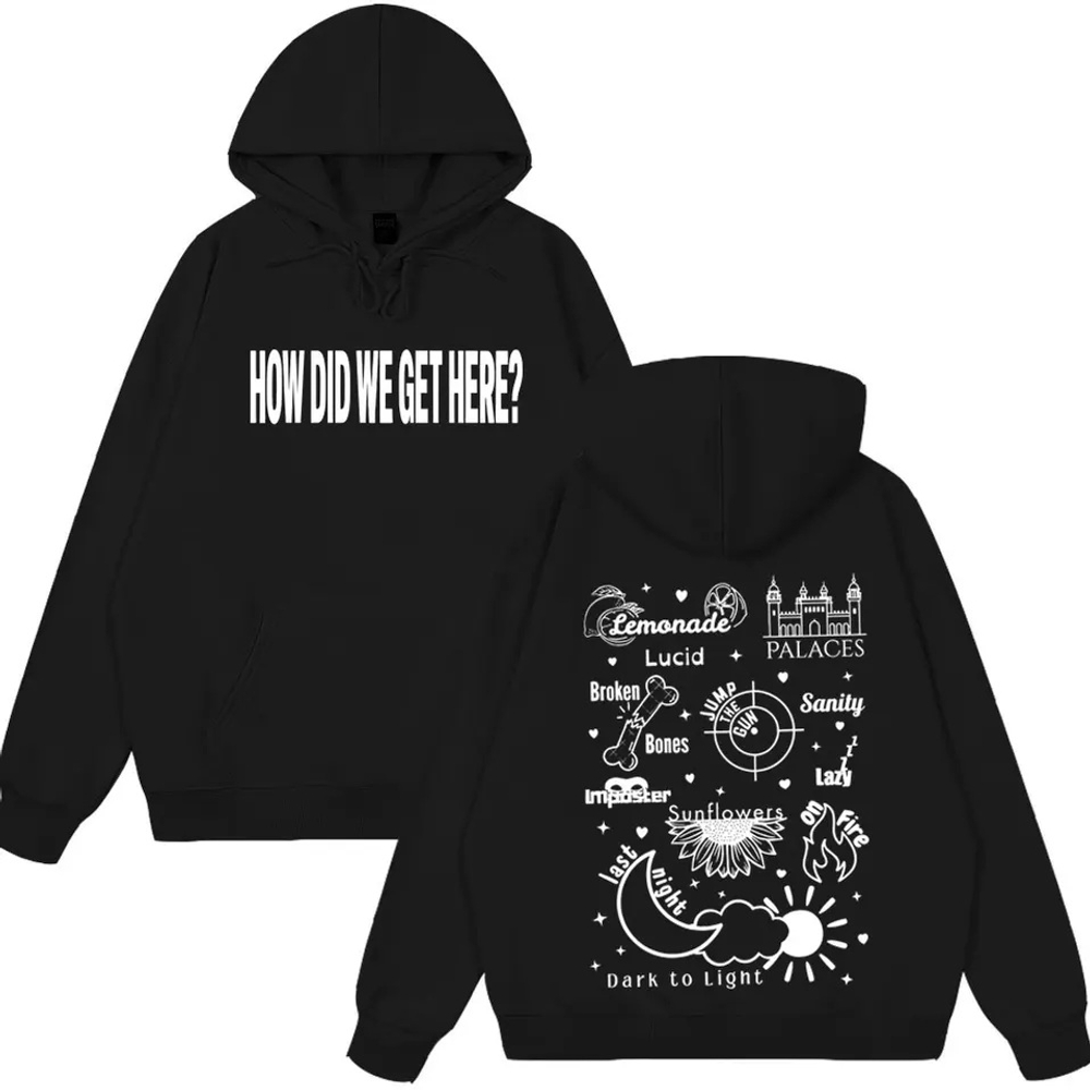 루이 톰린슨 투어 후드티 남녀공용 빈티지 루즈핏 가을 겨울 - 상품 이미지