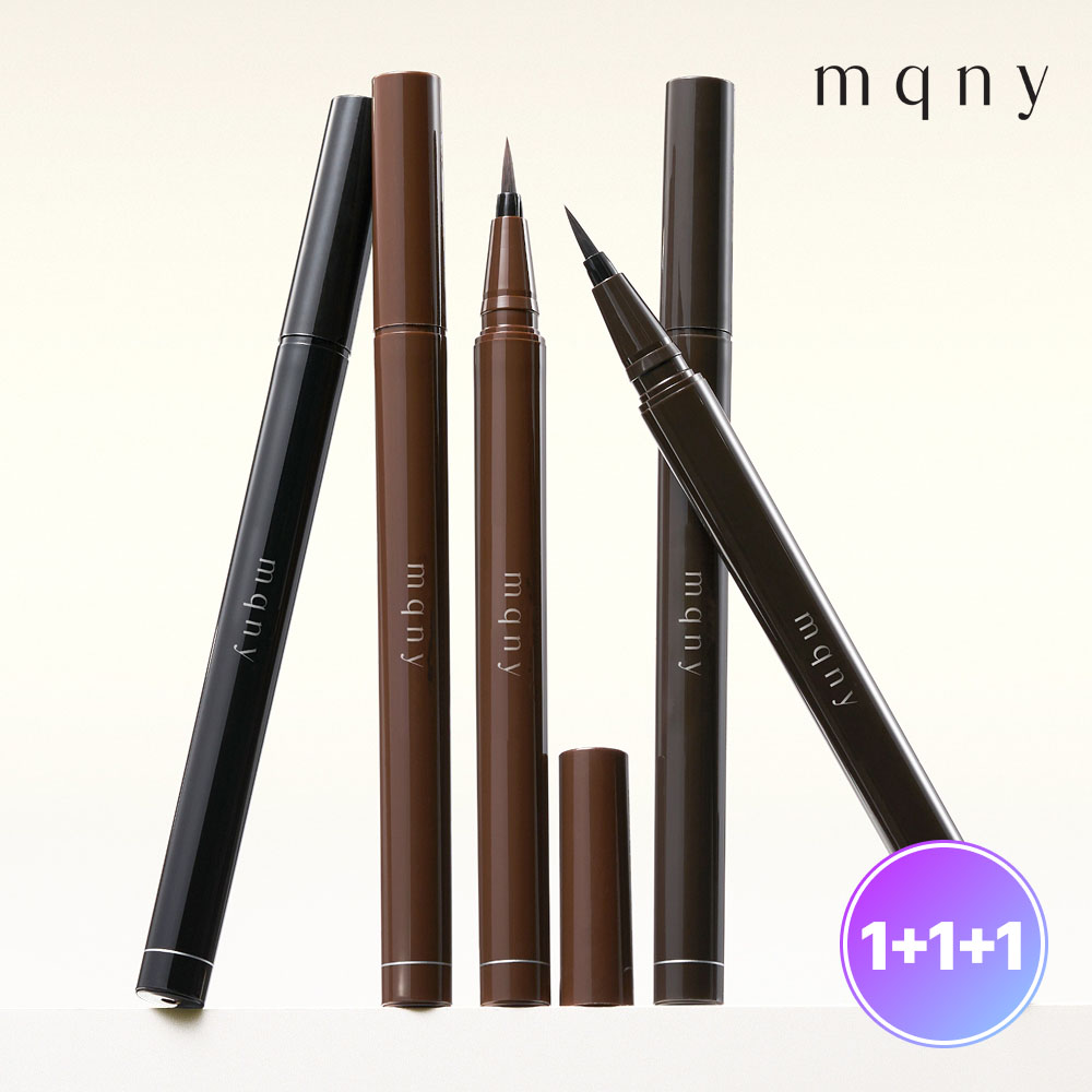 [1+1+1] mqny 워터프루프 펜 아이라이너 0.6g 3종 /라이너 워터프루프 아이펜슬 눈화장 점막