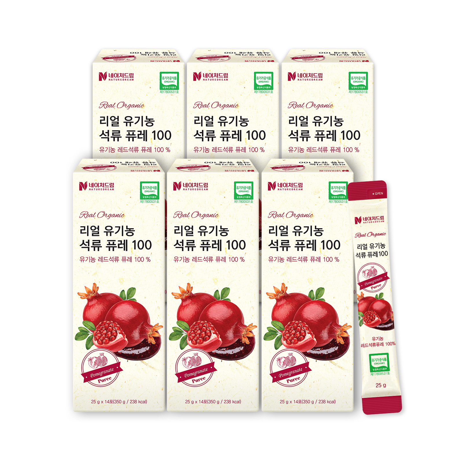 네이처드림 유기농 석류 퓨레 100 14포, 6개 - 상세 이미지 3