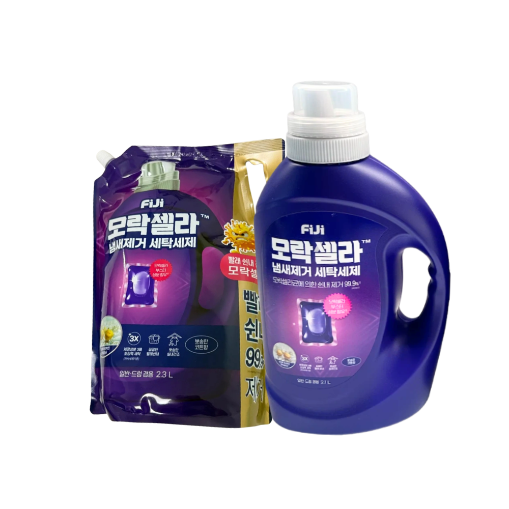 피지 모락셀라 액체세제 코튼향 용기 2.1L + 리필 2.3L - 상품 이미지