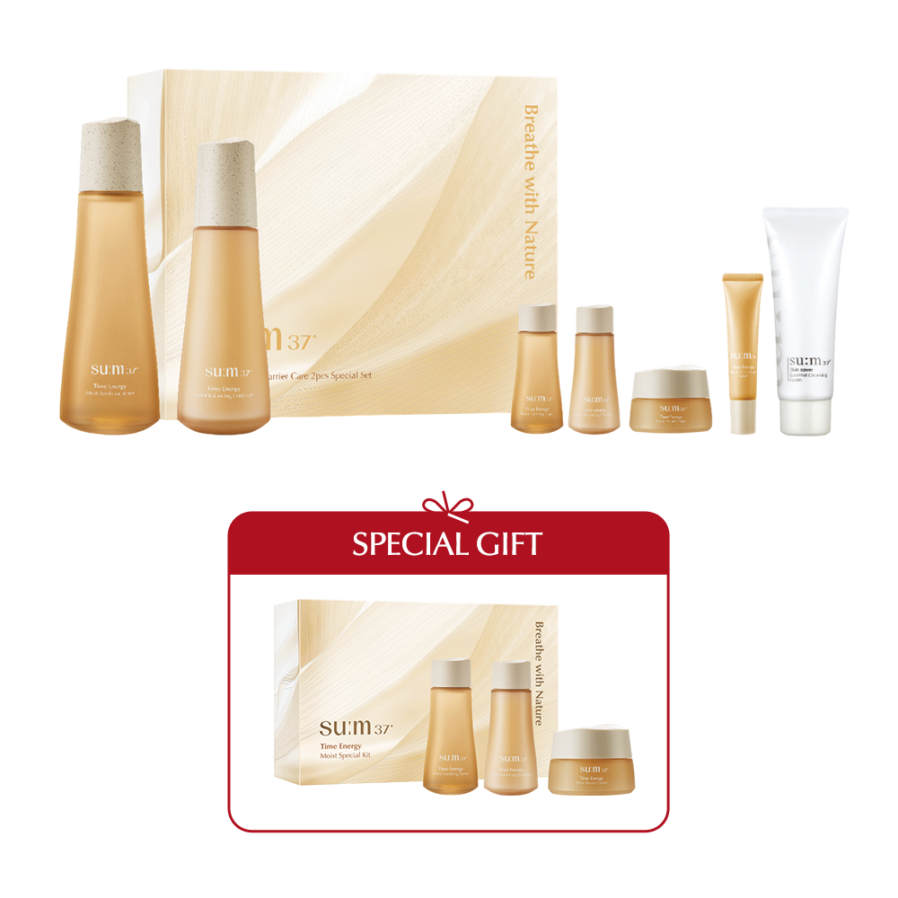 숨37 타임 에너지 모이스트 진정 장벽 케어 2종 세트 (토너 170ml+에멀전 120ml)