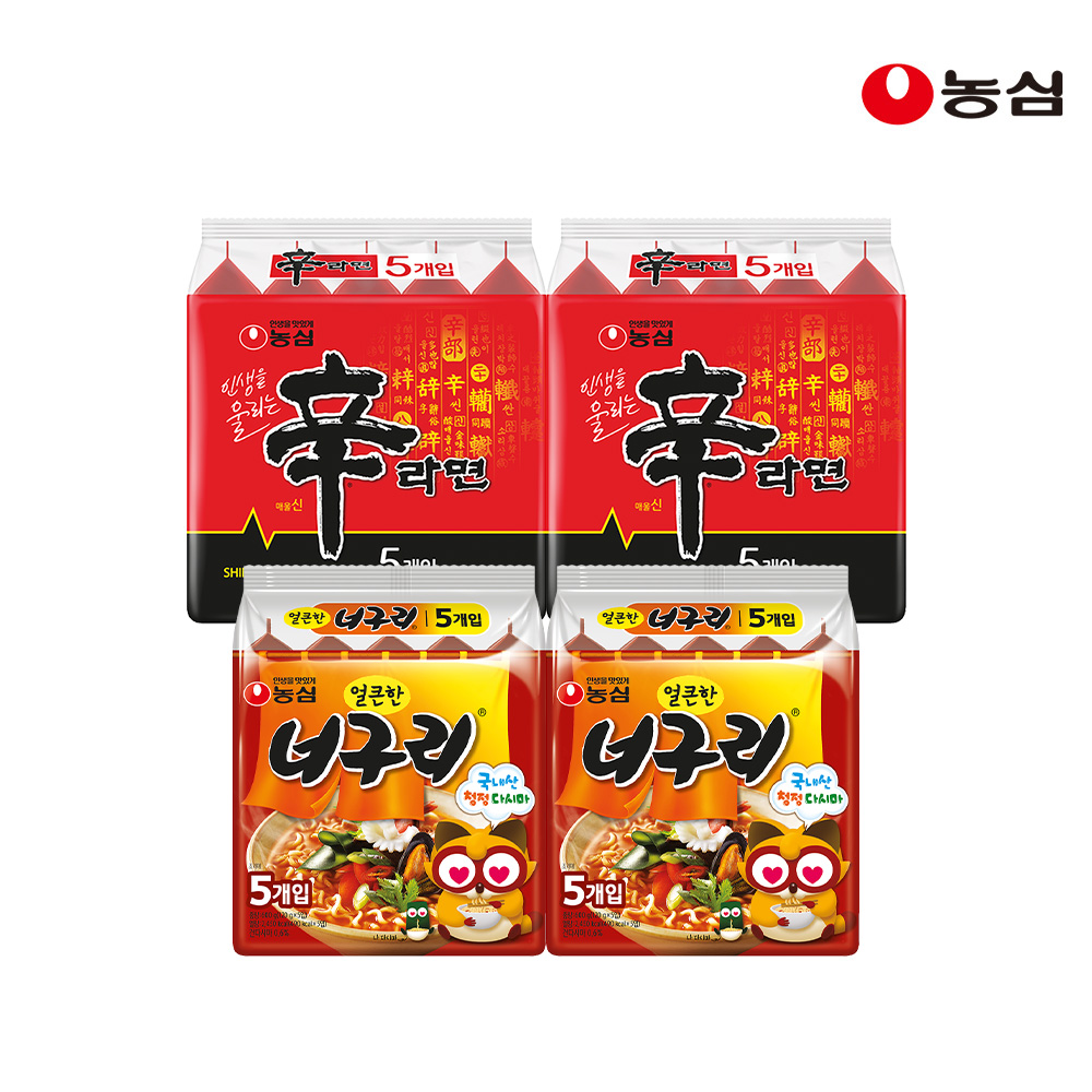 농심 신라면 10개+너구리 10개