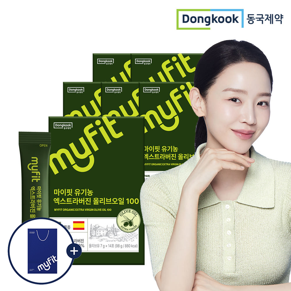 동국제약 마이핏 유기농 냉압착 엑스트라버진 올리브오일100 스틱 스페인산 14포, 6개 - 상품 이미지