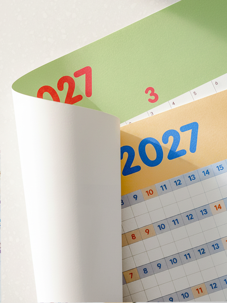 27년 작심일년 한장달력 포스터 2027년 달력 1년 계획표 연력 심플 2장 세트 이미지 6