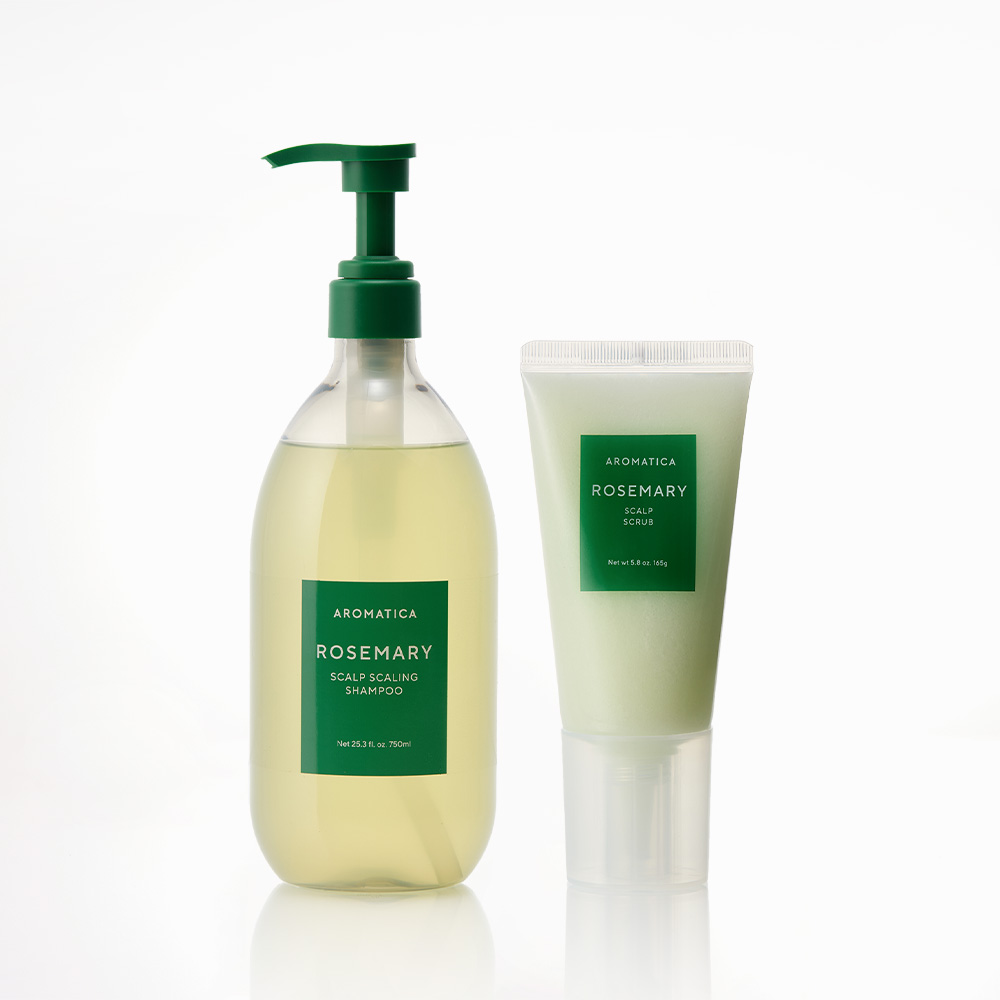 아로마티카 로즈마리 스칼프 스케일링 샴푸 750ml + 스칼프 스크럽 165g 2종 세트 두피 각질 - 메인 이미지