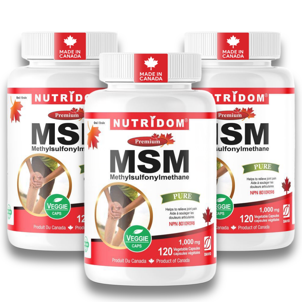 뉴트리돔 고함량 MSM 식이유황 메틸설포닐메탄 1000mg 120캡슐, 3개 - 상품 이미지