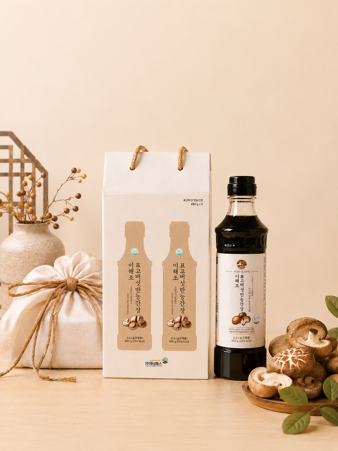 추석선물세트 명절 이해조 장인의 참나무 표고버섯 간장 셋트 부모님 회사 직원 - 상세 이미지 2