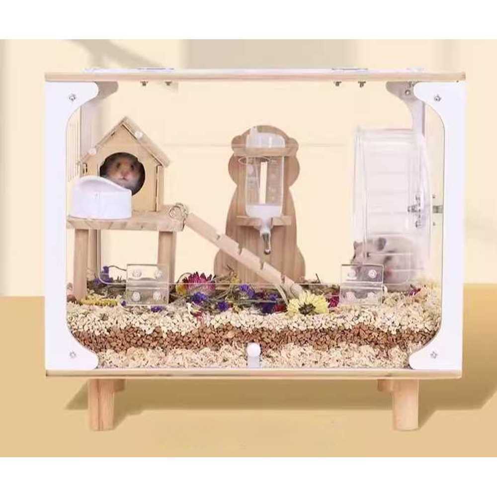 햄스터 아크릴 케이지 투명 사육장 고슴도치 파충류 40cm - 상품 이미지