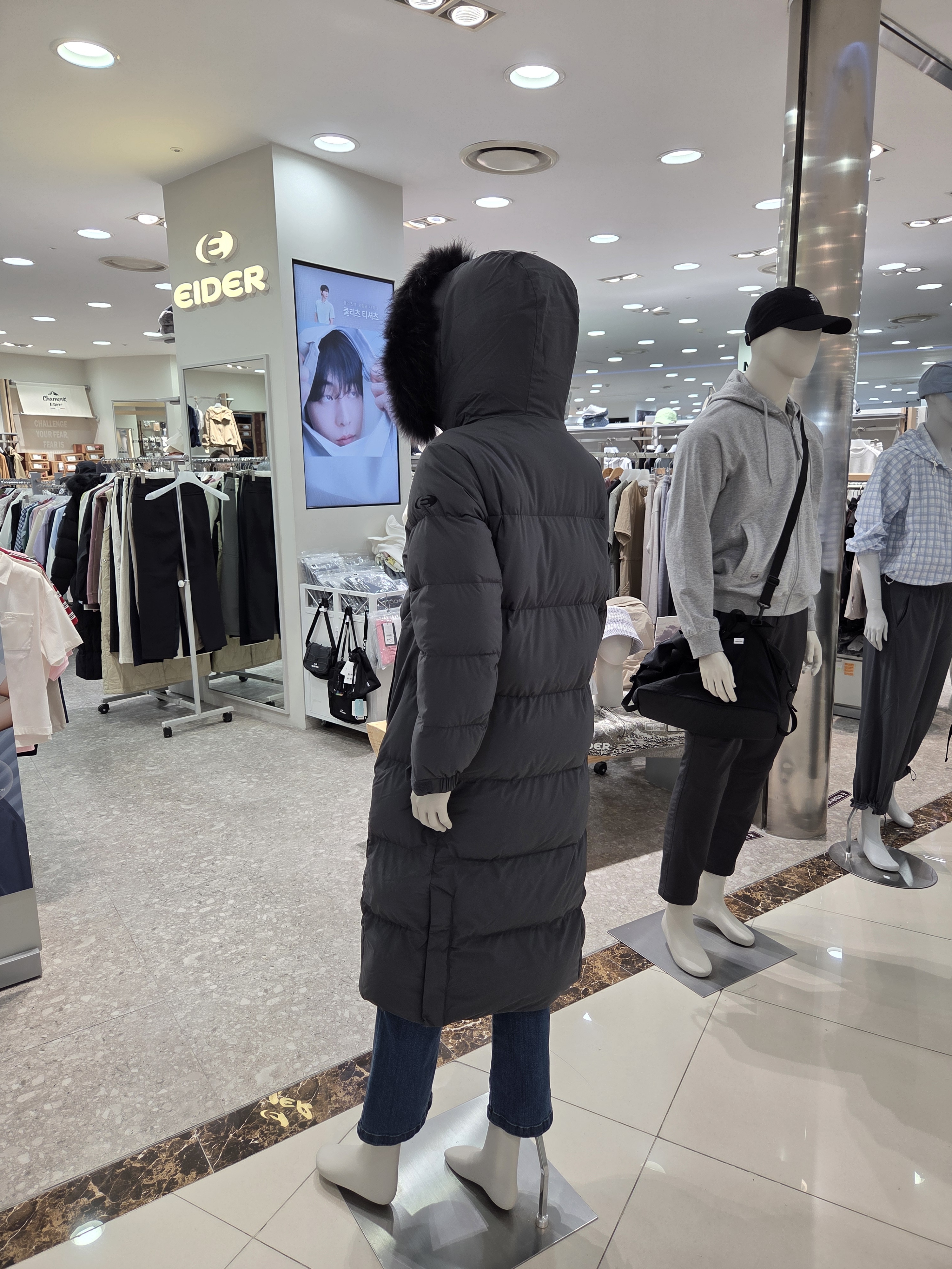 아이더 롱패딩 남녀공용 야상 오리털 벤치 다운 점퍼 UW25592 - 상세 이미지 4