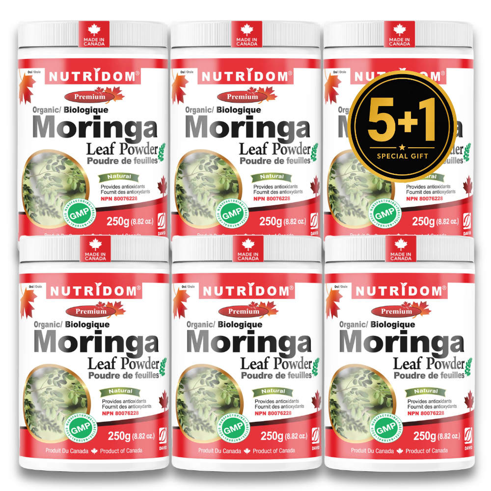 뉴트리돔 유기농 모링가잎 4배농축 분말 파우더 천연 비타민미네랄 250g, 6개 - 상품 이미지