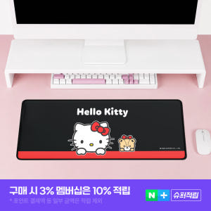 산리오캐릭터즈 키보드 마우스 데스크 장패드 헬로키티 개봉기 | 실사용 후기 - 상품 이미지 1