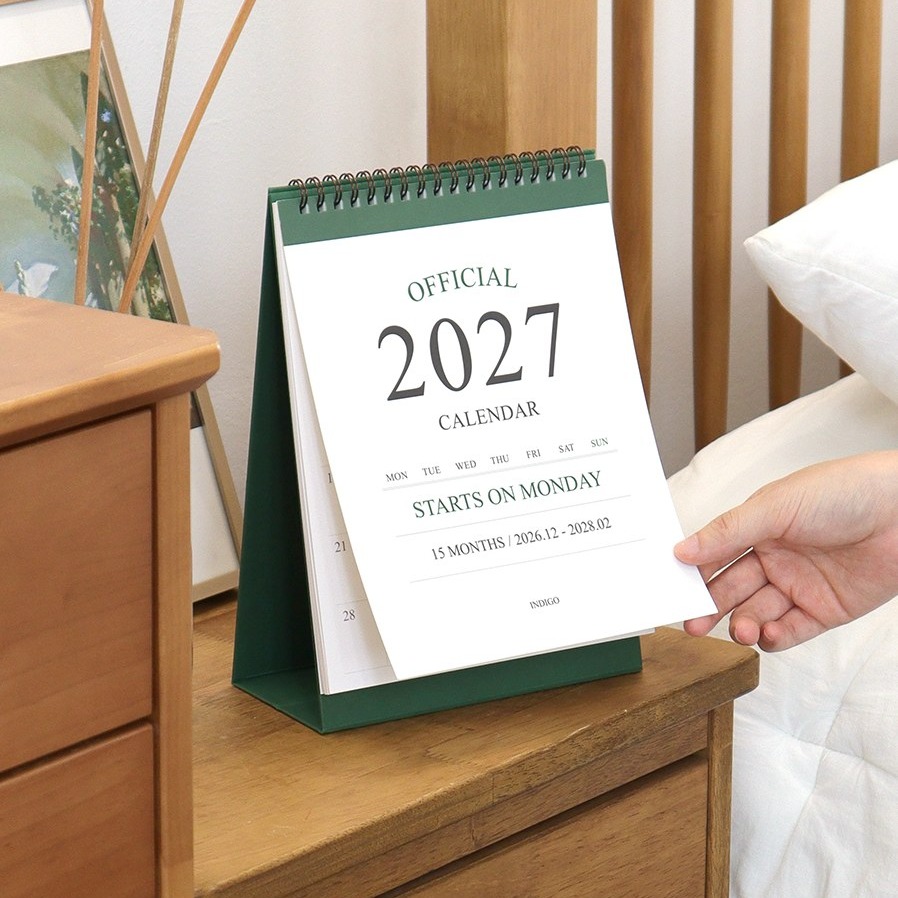 2027 탁상달력 세로형 27년 오피셜 캘린더 2027년 데스크 스케줄러 월요일부터 이미지 7