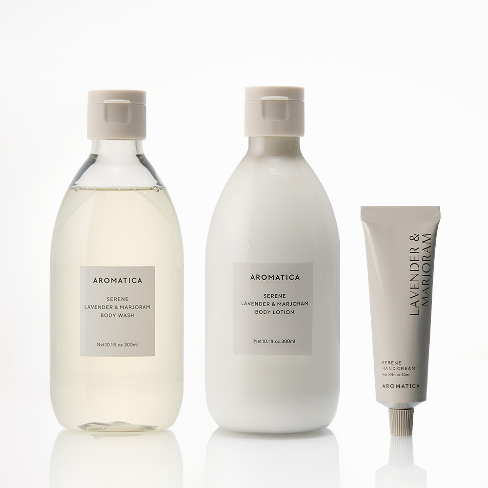 아로마티카 서렌 바디워시 300ML & 로션 300ML & 핸드크림 30ML 바디케어 보습 세트 바디 리추얼 - 상품 이미지