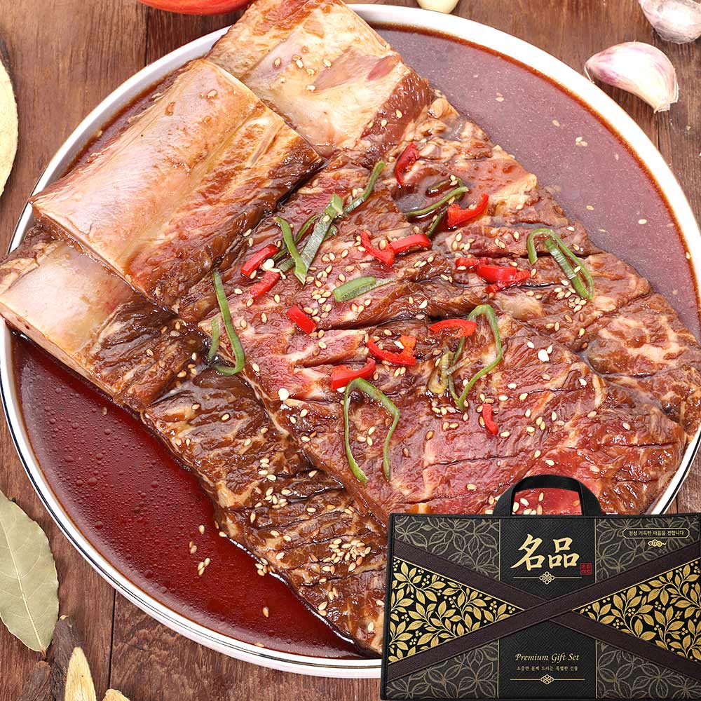 프리미엄 초이스등급 소 양념갈비 1.5kg 3kg 꽃갈비 추석 명절선물세트 - 상품 이미지