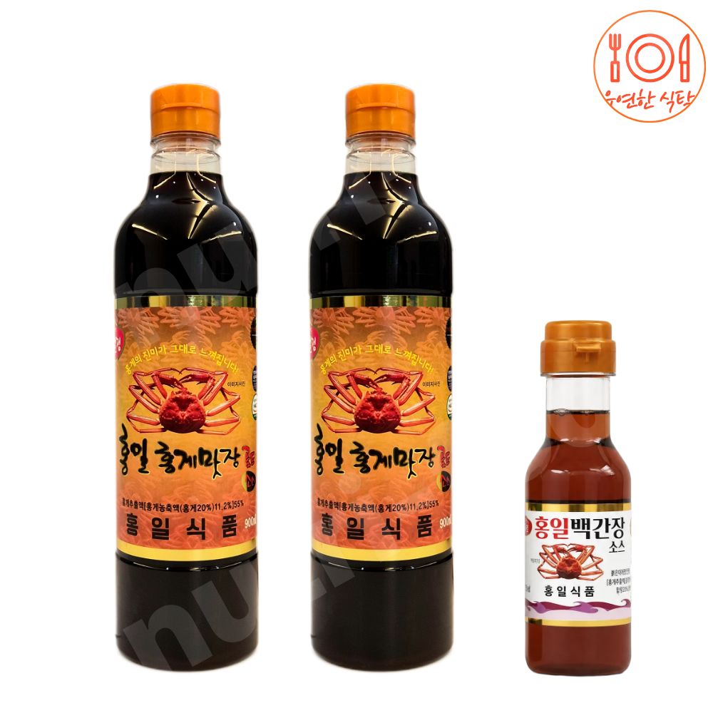 홍게간장 맛장 골드 900ml 2개 + 백간장 200ml 편스토랑 선물 - 상품 이미지