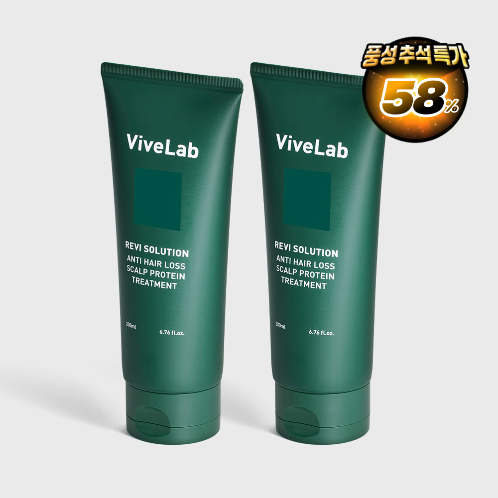 바이브랩 리바이브 솔루션 트리트먼트 고영양 단백질 트리트먼트 플로럴 우디 머스크, 200ml, 2개 - 메인 이미지