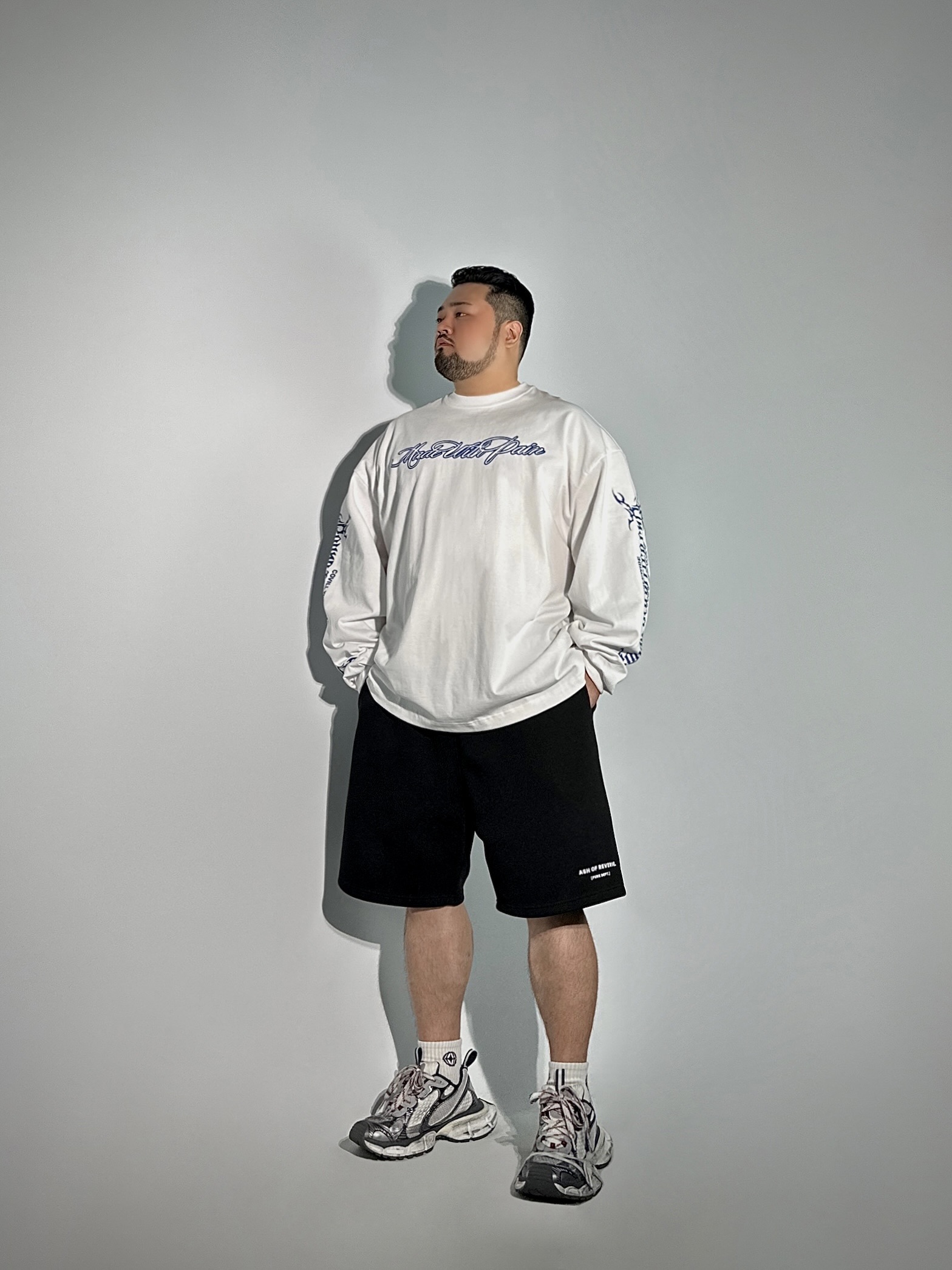 월드 와이드 페인 오버 긴팔티 3COLOR 빅사이즈 슬리브 시보리 에이오알닷 이미지 8