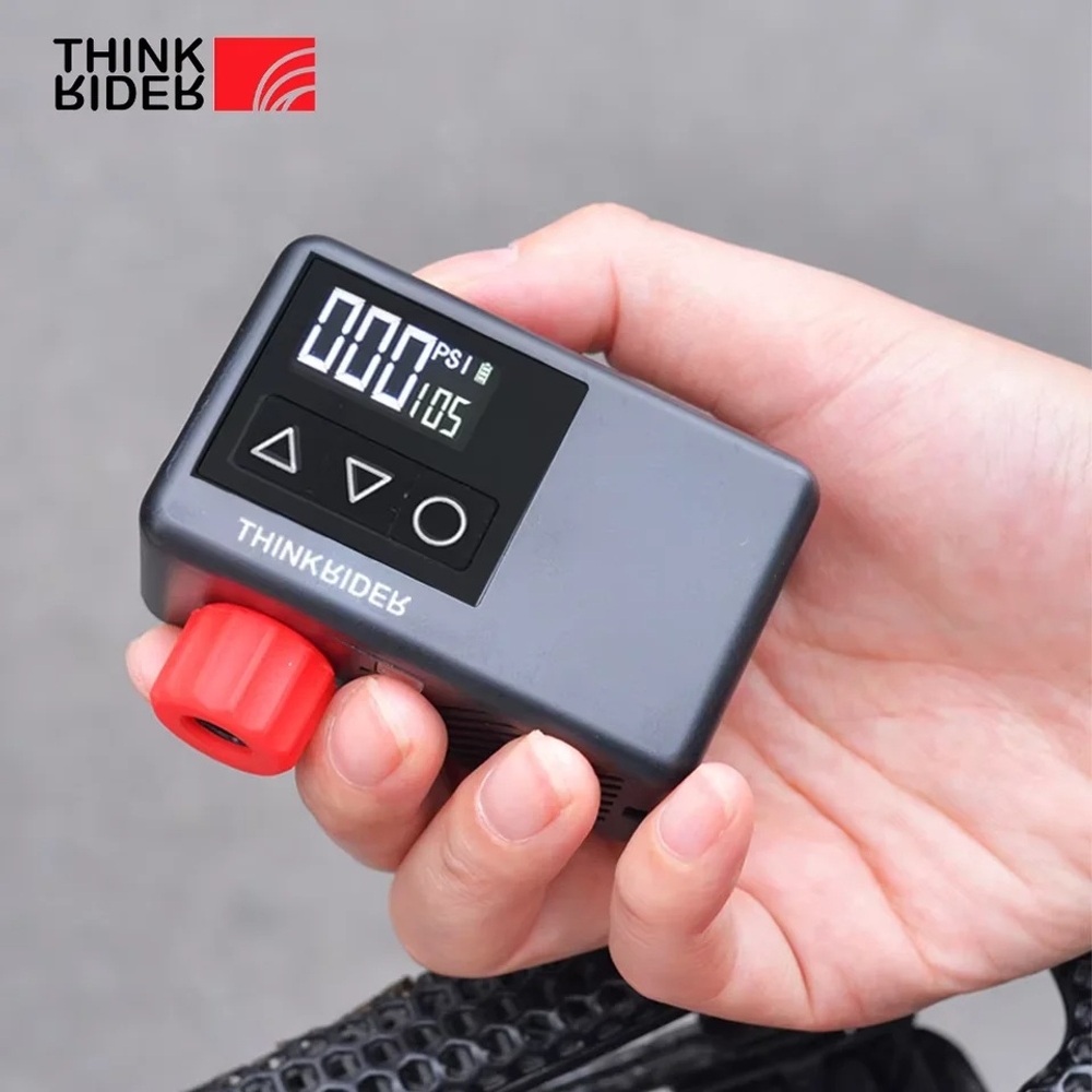 휴대용 에어 펌프 타이어 공기 주입기 자전거 튜브 바람 주입기 ThinkRider 120 PSI - 상품 이미지