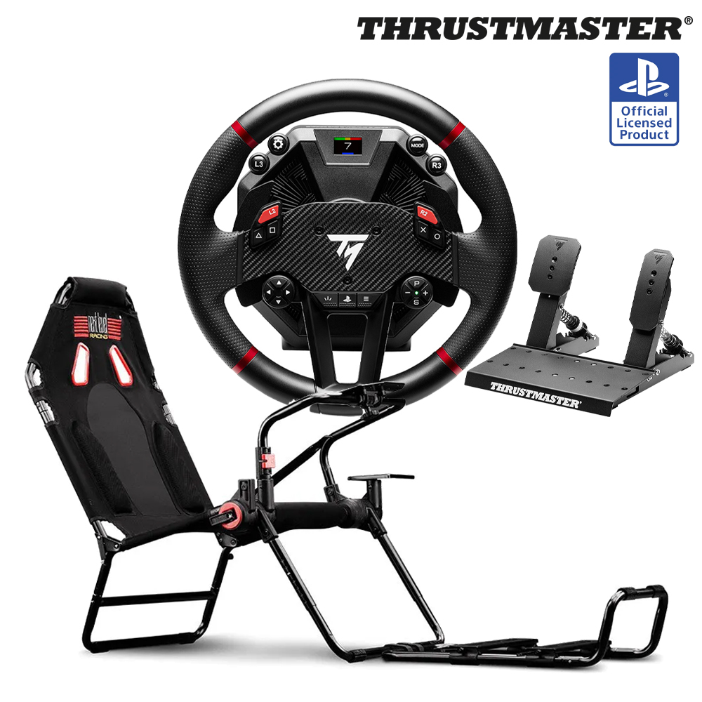 트러스트마스터 T598 다이렉트 드라이브 휠 + GT LITE 레이싱시트 (NLR-S021)패키지 (PC, PS5지원) - 상품 이미지