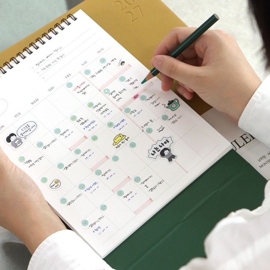 2027년 탁상달력 27년 데스크캘린더 교사 스케줄달력 업무용 이미지 6
