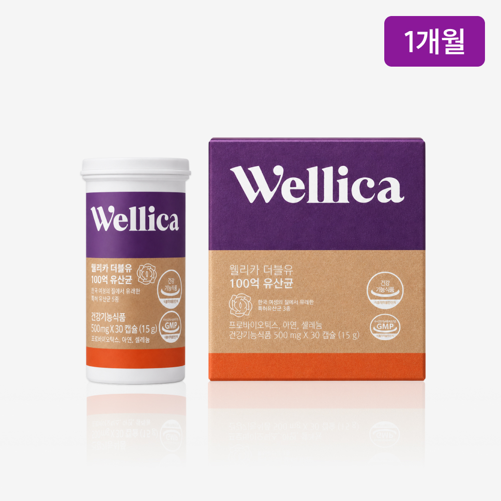 웰리카 더블유 100억 유산균 질유래 프로바이오틱스 셀레늄 아연 생유산균 30캡슐, 1개 - 메인 이미지