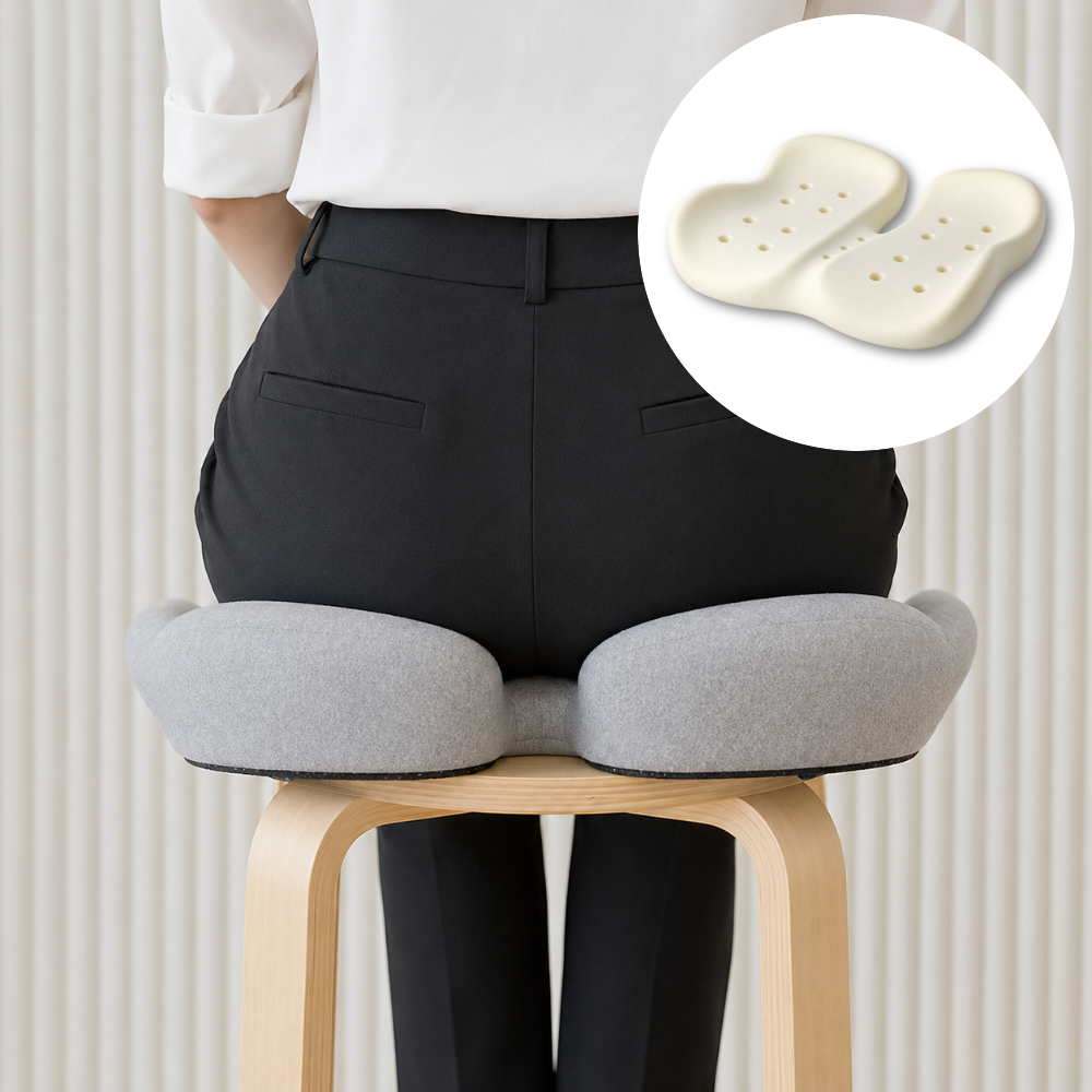 니뜰리히 메모리폼 엘라 방석 꼬리뼈 치질 자세교정 엉덩이 무중력 - 상품 이미지