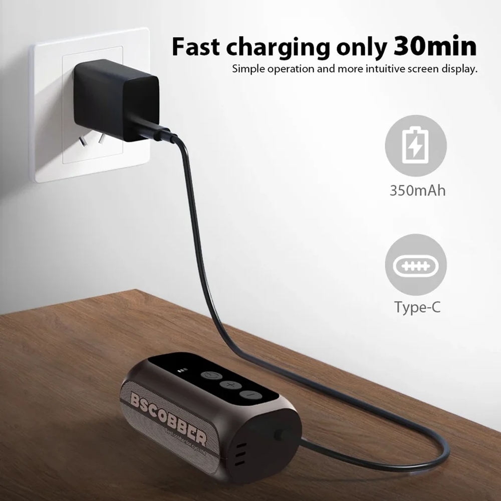 휴대용 에어 펌프 타이어 공기 주입기 자전거 튜브 바람 주입기 BSCOBBER A5mini 100PSI - 상세 이미지 5