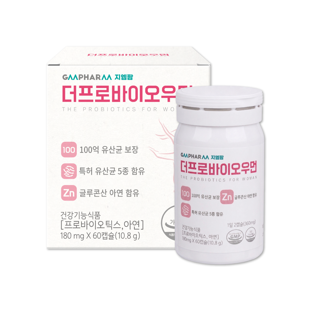 더프로바이오우먼 질 건강 유산균 100억 여성 여자 임산부 임신 수유부 60캡슐, 1개 - 상품 이미지