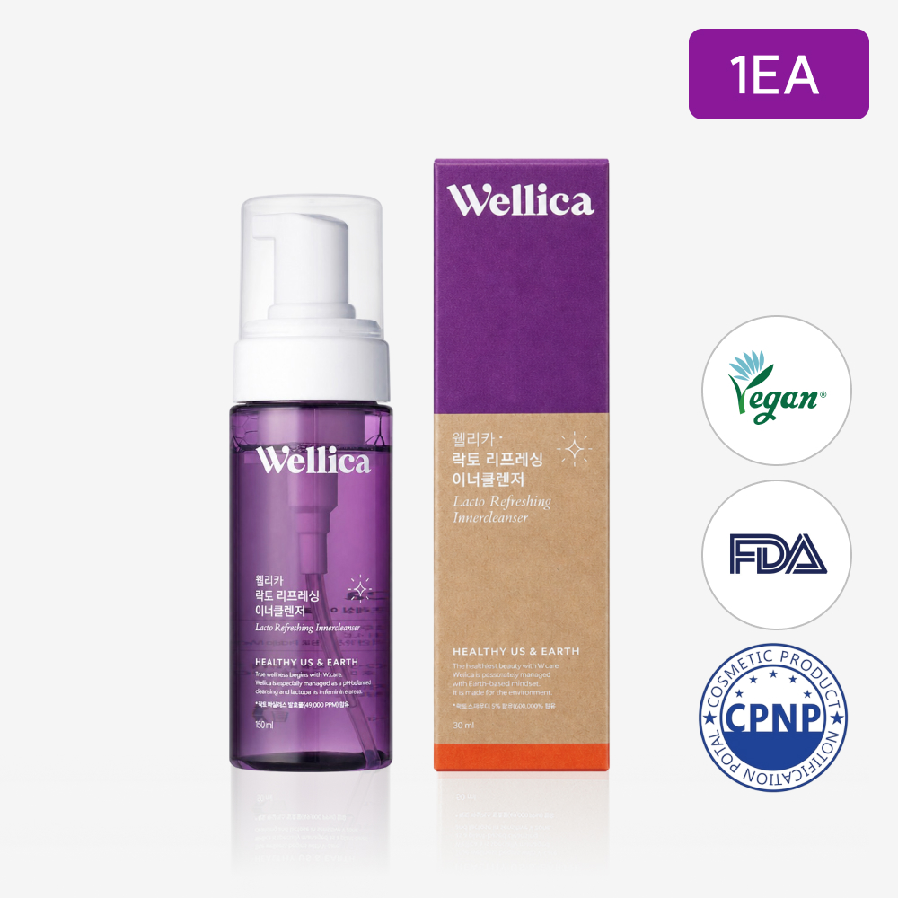 웰리카 여성청결제 저자극 질세정제 비건 이너클렌저 약산성 질염 Y존케어 150ml, 1개 - 메인 이미지