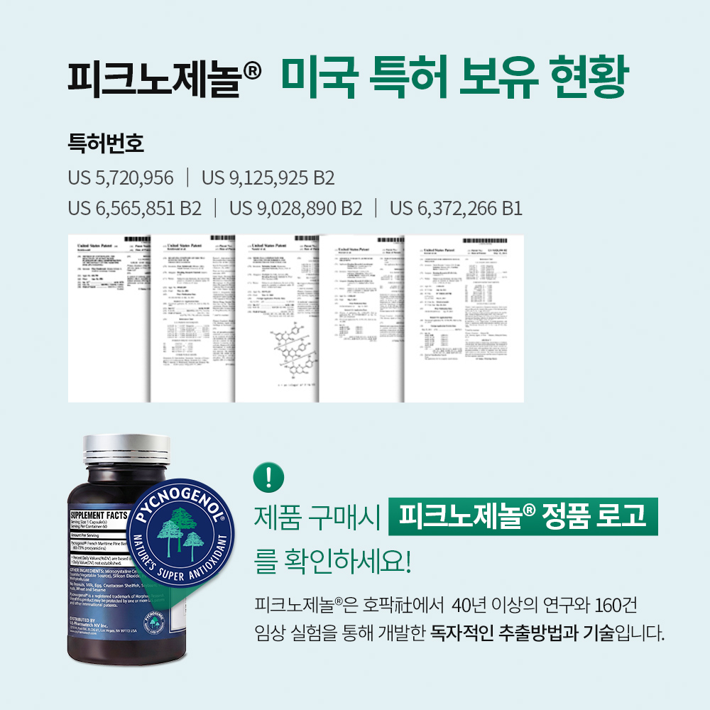 닥터브라이언 피크노제놀 100mg 호팍사 프랑스 해안 소나무껍질 60캡슐, 2개 - 상세 이미지 4