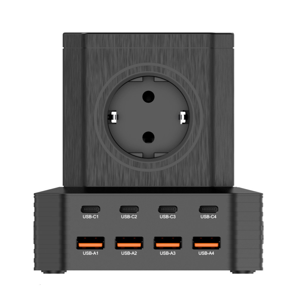 16A 4000W 5구 USB 멀티탭 8포트 휴대폰 충전 65W PPS 초고속2.0 C핀 - 상품 이미지