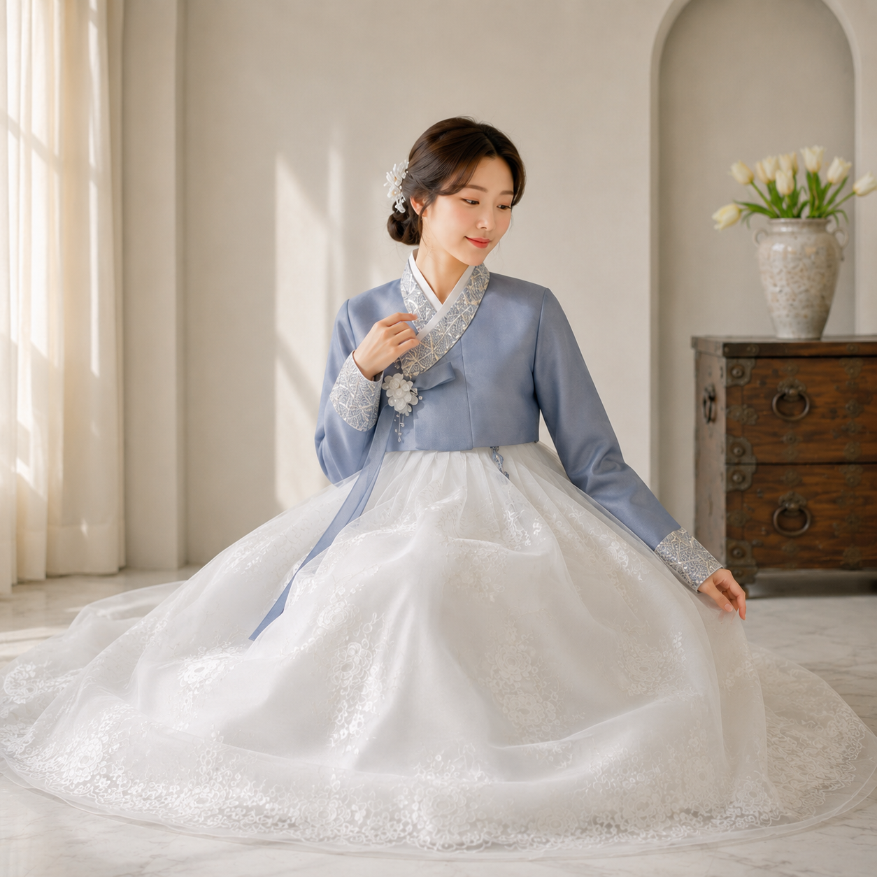 궁 한복 대여 혼주 2벌 여자 결혼식 가족 의정부 서울 165번166번 - 상세 이미지 3