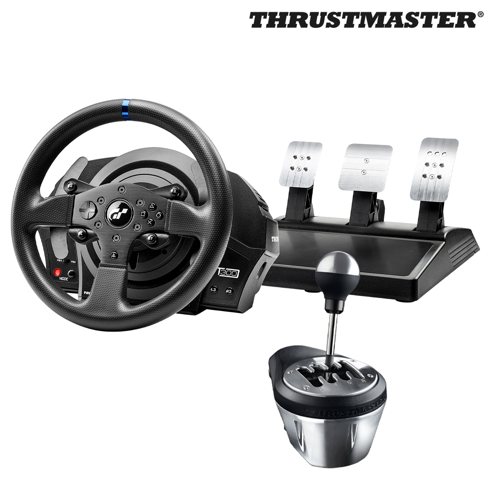 트러스트마스터 T300RS GT 레이싱휠 + TH8A 쉬프터 패키지 (PS5,PS4,PC용) - 메인 이미지