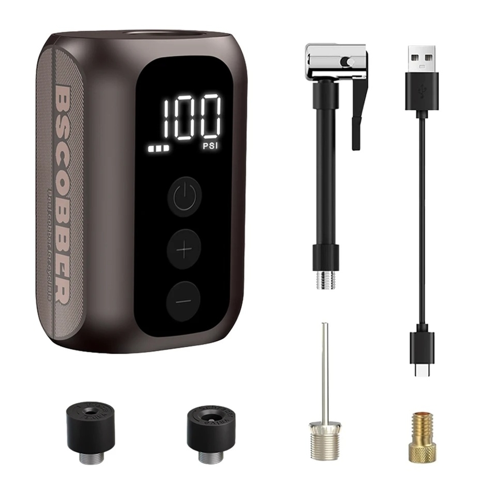 휴대용 에어 펌프 타이어 공기 주입기 자전거 튜브 바람 주입기 BSCOBBER A5mini 100PSI - 상품 이미지