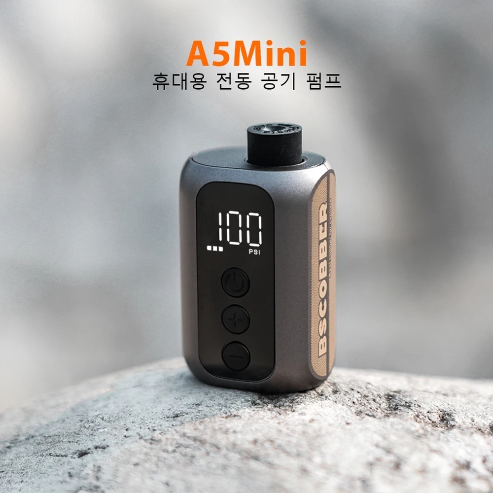 휴대용 에어 펌프 타이어 공기 주입기 자전거 튜브 바람 주입기 BSCOBBER A5mini - 상품 이미지