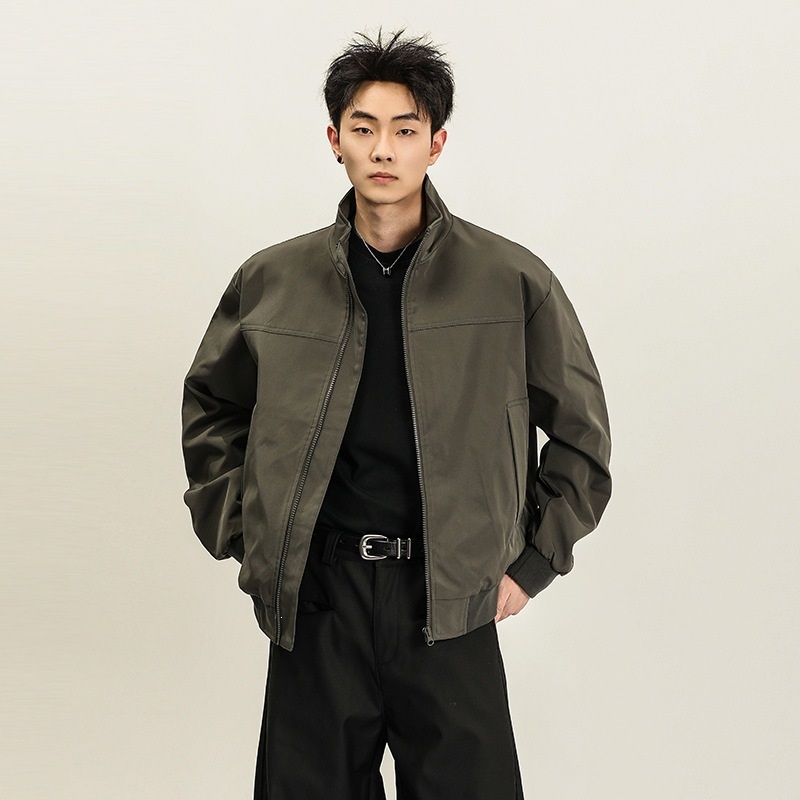 남성 가을 스탠드카라 블루종 자켓 캐주얼 집업 점퍼 데일리 아우터 이미지 7