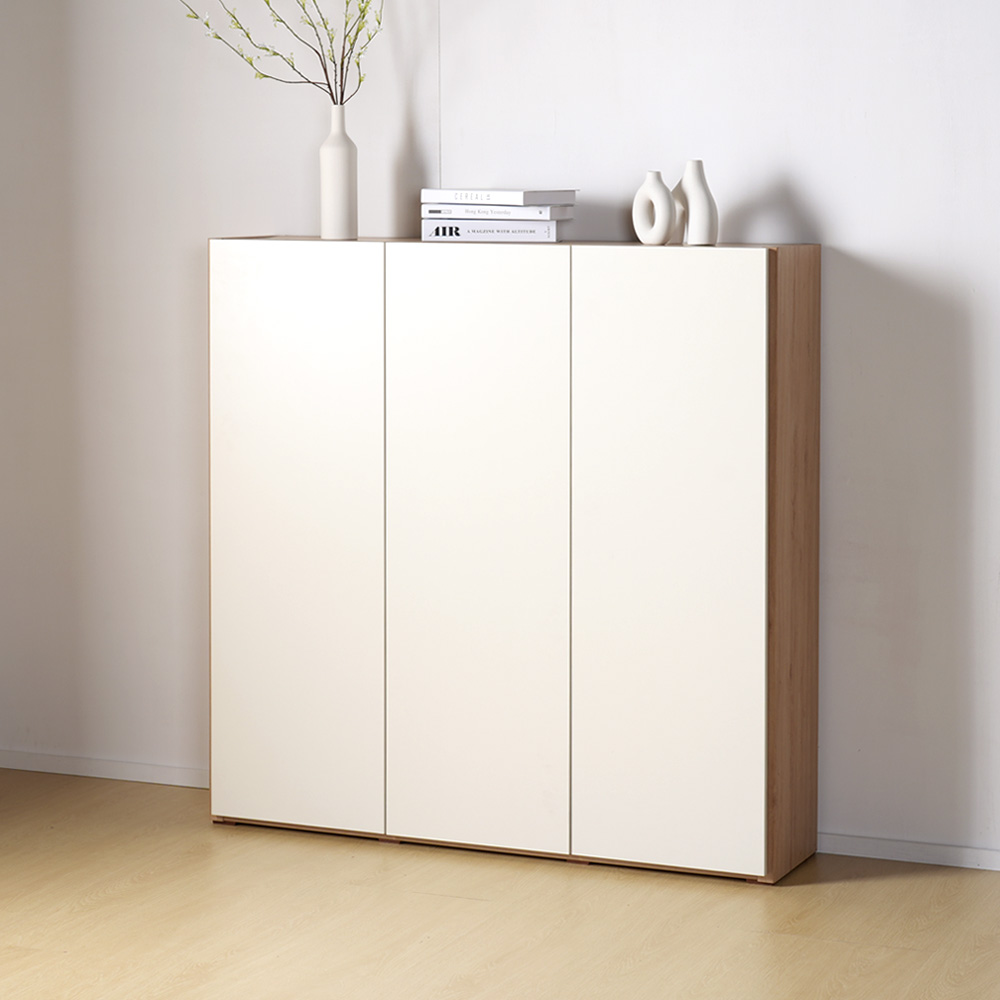 스토바 틈새 주방 거실 다용도 도어 수납장 800x295x815mm, 2단, 크림화이트 - 상세 이미지 4