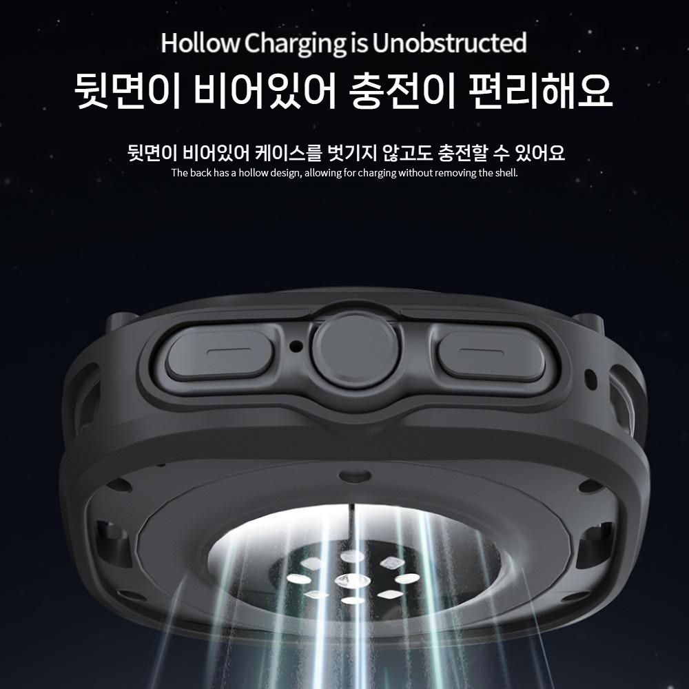 갤럭시워치9 울트라2 하프팩 보호 케이스 TPU 소프트 실리콘 프레임 메카 스타일 커버 - 상세 이미지 4