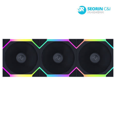 리안리 UNI FAN SL FLEX 120 정방향, 블랙, 3팩