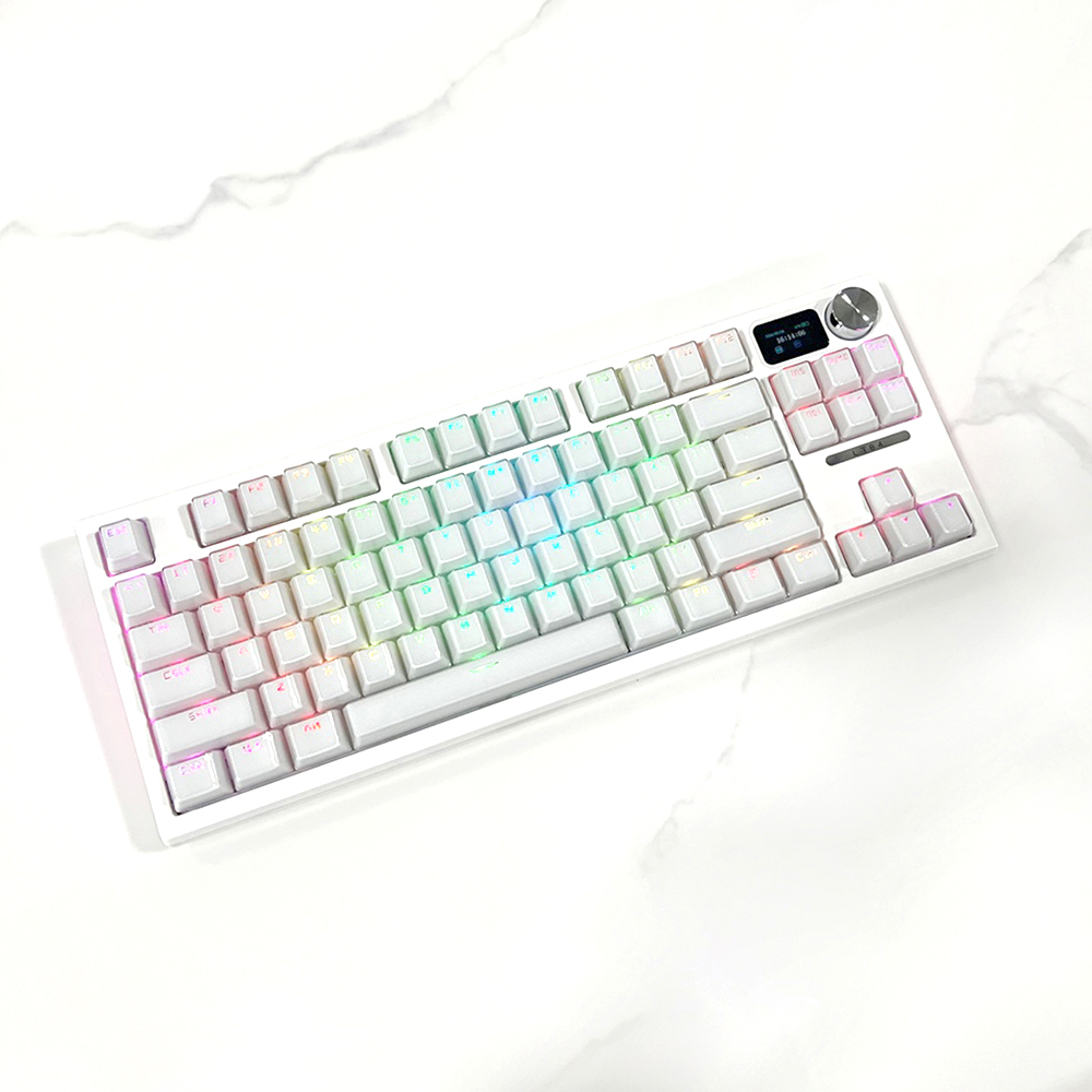 푸딩 투명 키캡 화이트2 LED RGB 반투명 OEM PBT 커스텀 키보드키캡 117키 - 상세 이미지 2
