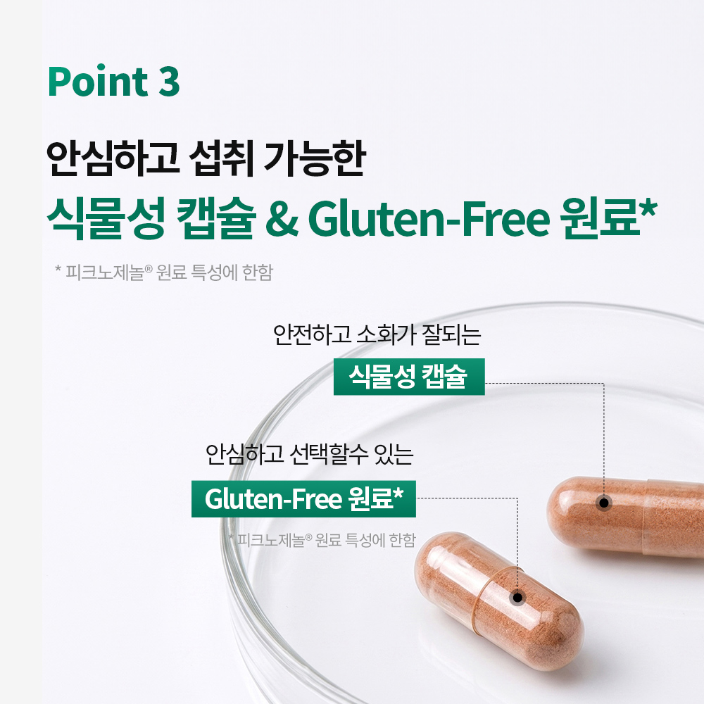 닥터브라이언 피크노제놀 100mg 호팍사 프랑스 해안 소나무껍질 60캡슐, 2개 이미지 6